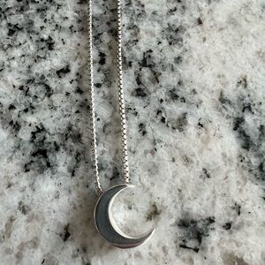 Alex and Ani Sterling Silver Moon Necklace